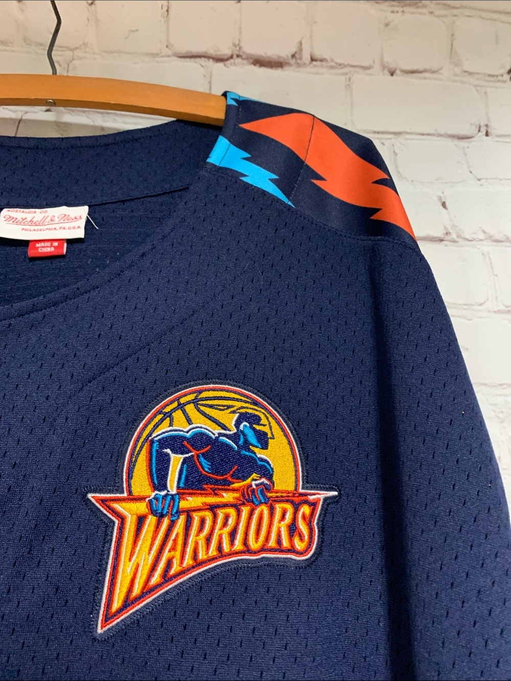 NEW RARE Warriors Golden State Thunder Lightning Winning Team Mesh Jersey 4X - Picture 5 of 6